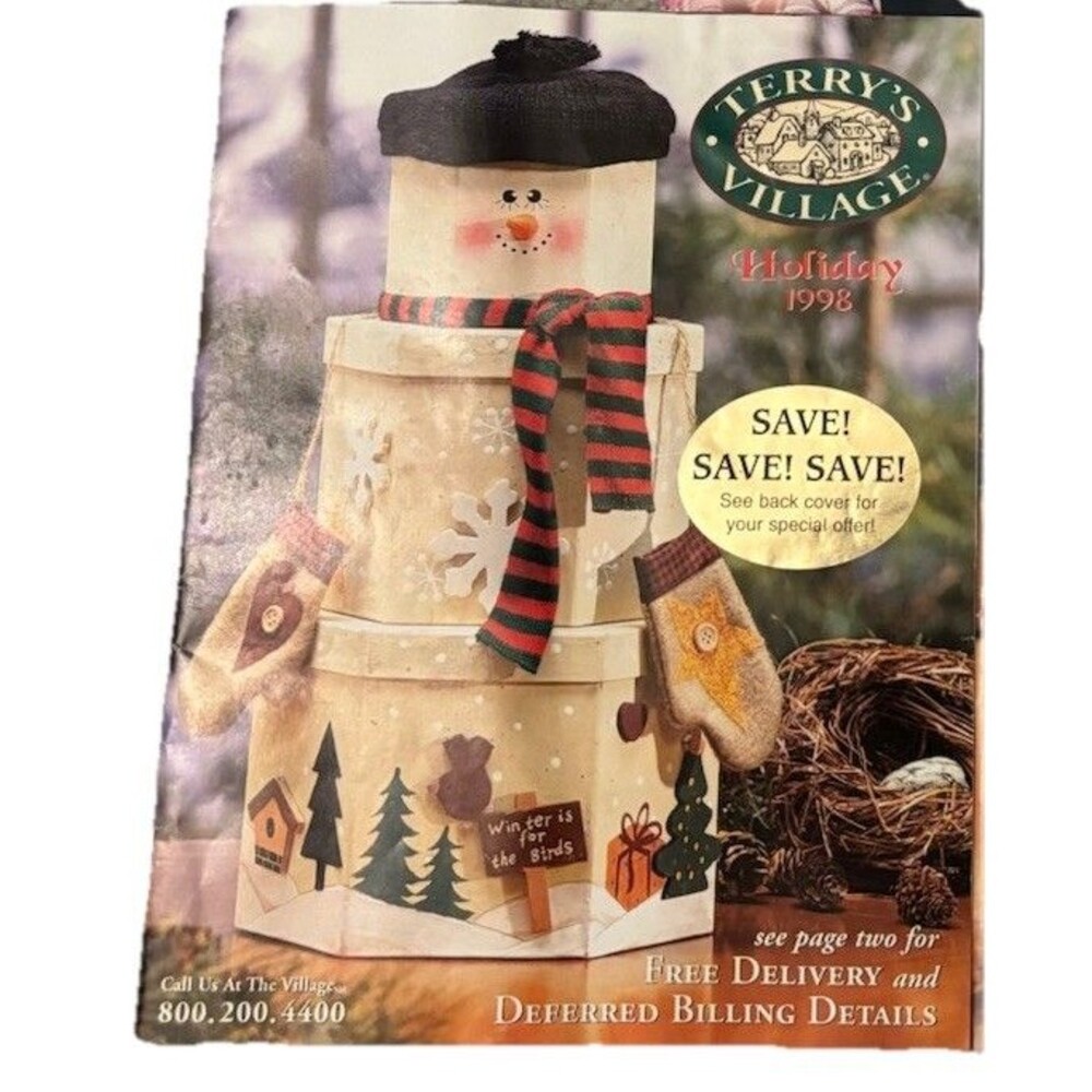 Terrys Village Catalog Holiday 1998 Vintage Christmas Holiday Reference